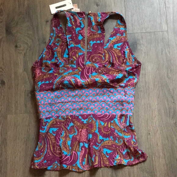 **NWT**Plenty Silk paisley tank💕💜 - Picture 2 of 8